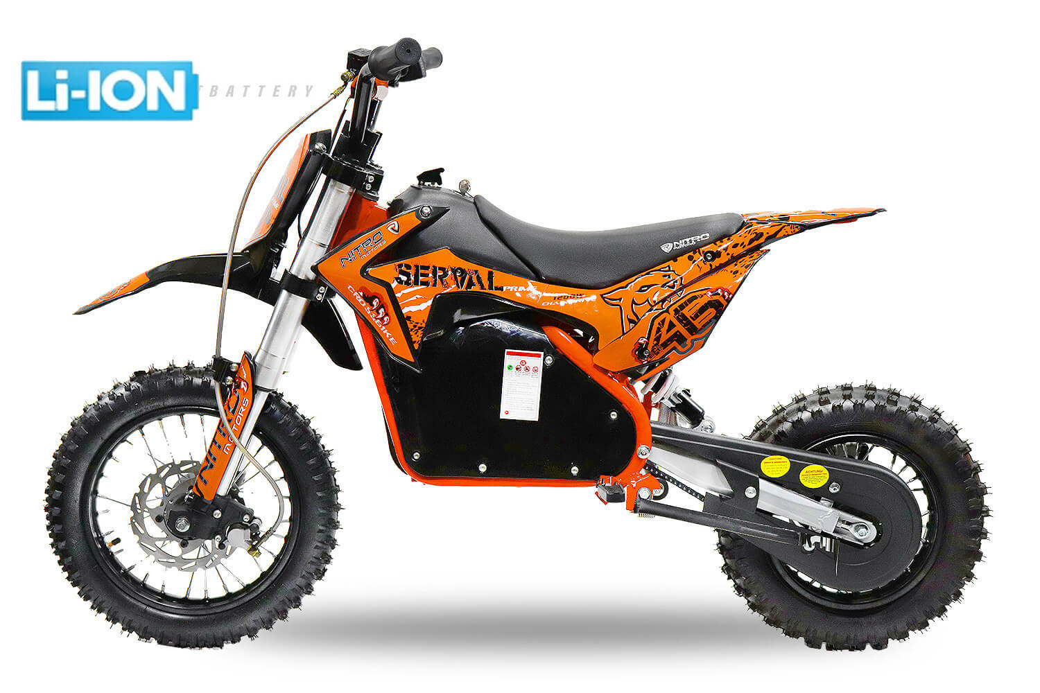 Serval Prime 1200W 48V 15Ah LI ION Electric Dirt Bike Kids Motorbike
